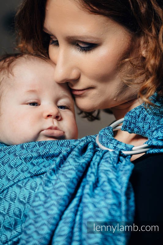 Lenny Lamb Ringsjal - Coulter Navy Blue & Turquoise