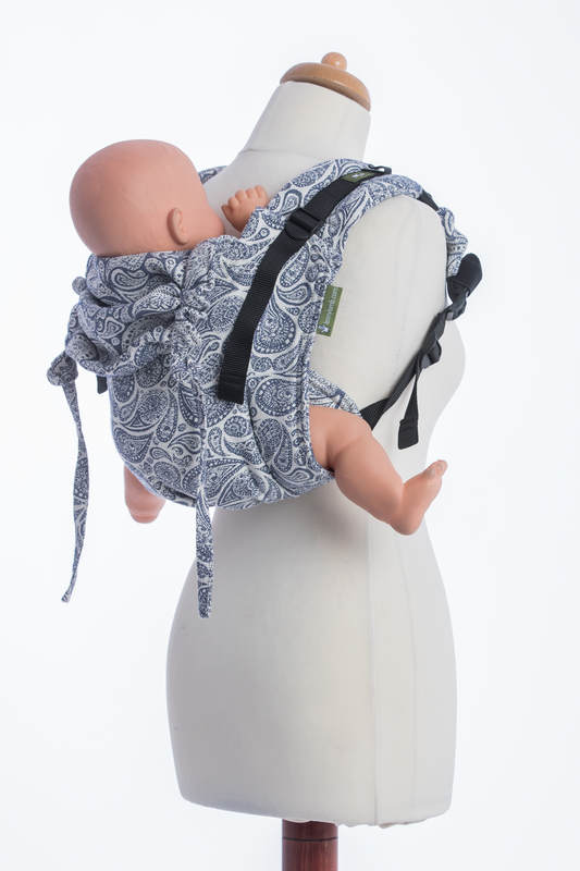 Lenny Lamb Buckle Onbuhimo – Paisley Navy Blue & Cream