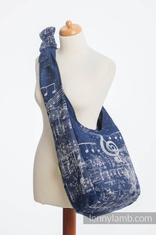 Lenny Lamb Hobo Bag – Symphony Navy Blue & Grey