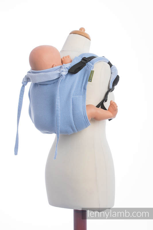 Lenny Lamb Buckle Onbuhimo – Little Herringbone Blue
