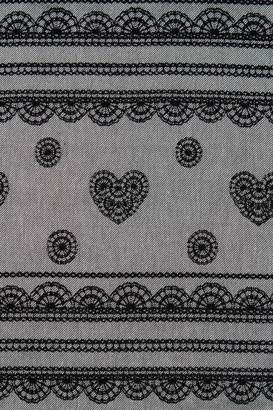 Lenny Lamb Snood Scarf - Glamorous Lace Reverse & Aquamarine