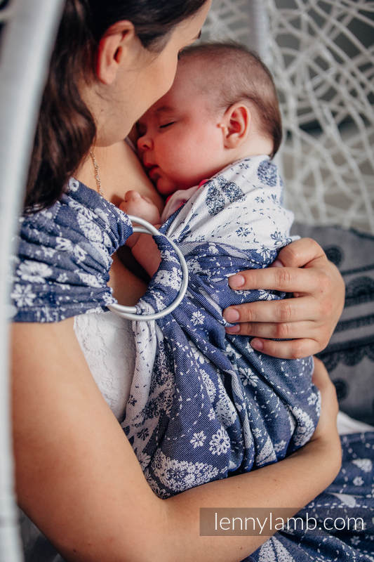 Lenny Lamb Ringsjal - Dragonfly White & Navy Blue