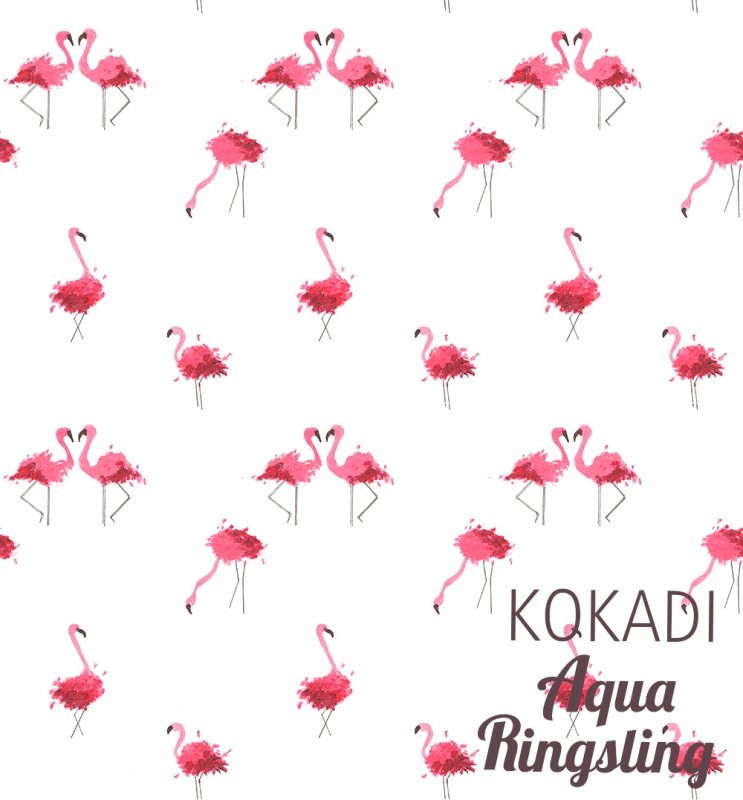 Kokadi AQUA Ringsjal – Aquarell Kollektion Flamingo