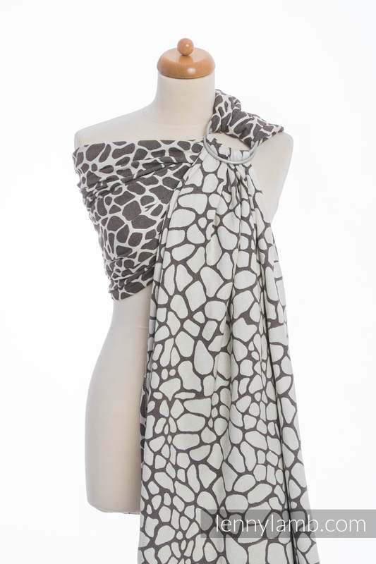 Lenny Lamb Ringsjal - Giraffe Dark Brown & Creme