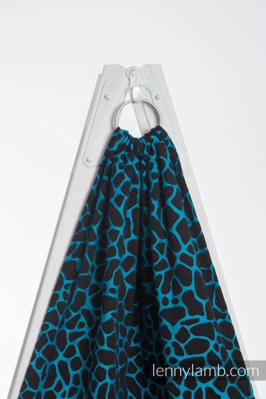 Lenny Lamb Ringsjal - Giraffe Black & Turquoise