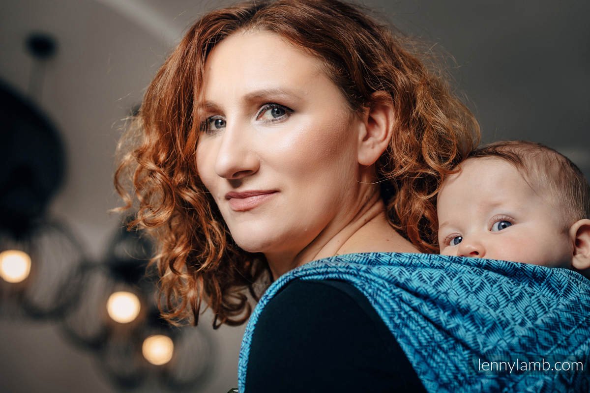 Lenny Lamb Bärsjal - Coulter Navy Blue & Turquoise - Storlek 5