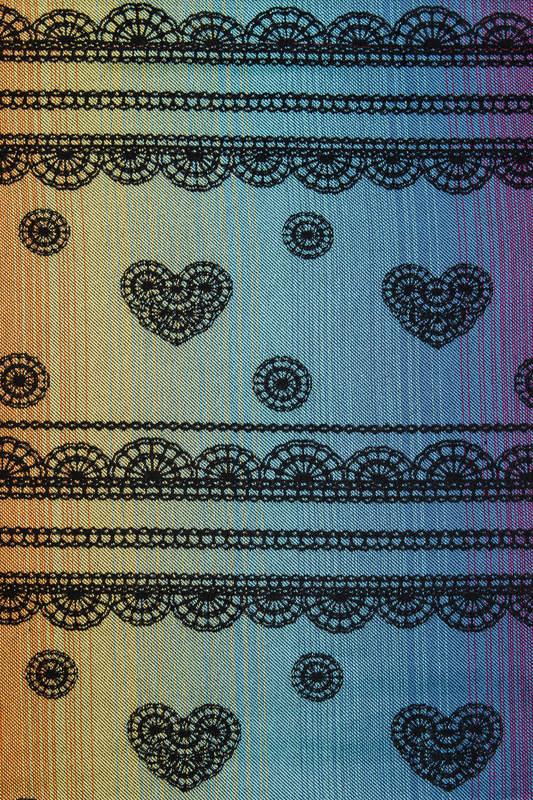 Lenny Lamb Snood Scarf - Rainbow Lace Dark & Ruby