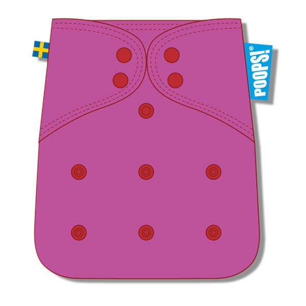 POOPS! Skalblöja Rosa