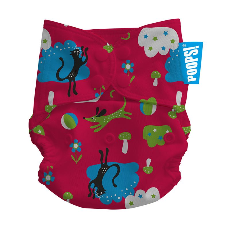 POOPS! Skalblöja ”Flora & Trisse” Röd