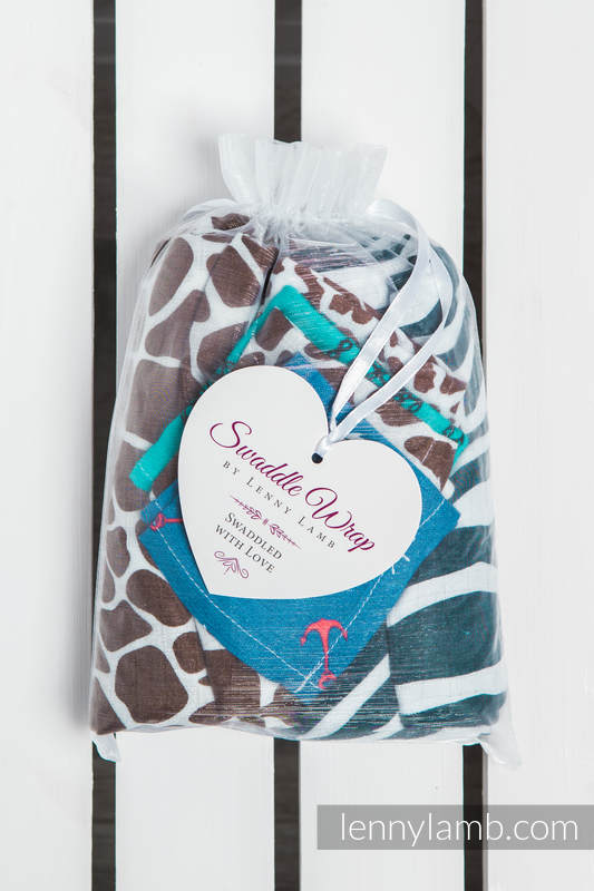 Lenny Lamb - Bambufilt 2-pack - Giraffe & Zebra