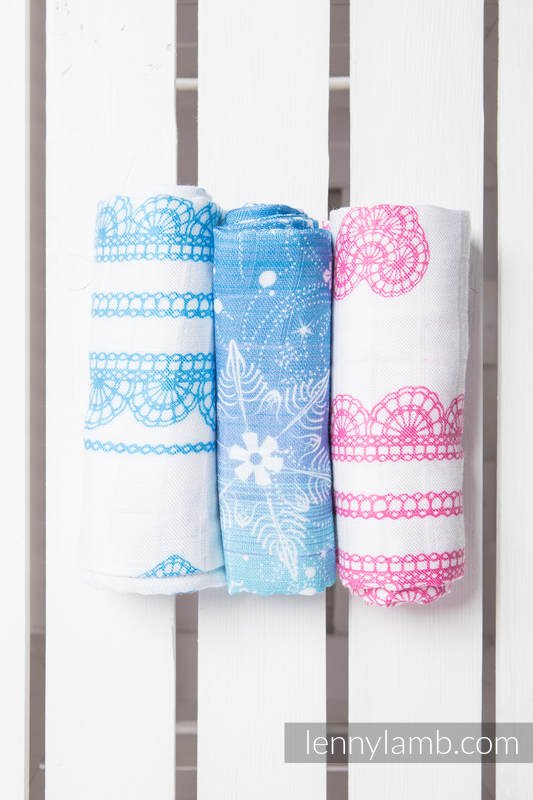 Lenny Lamb - Babyfilt set - Snow Queen & Iced Lace Pink