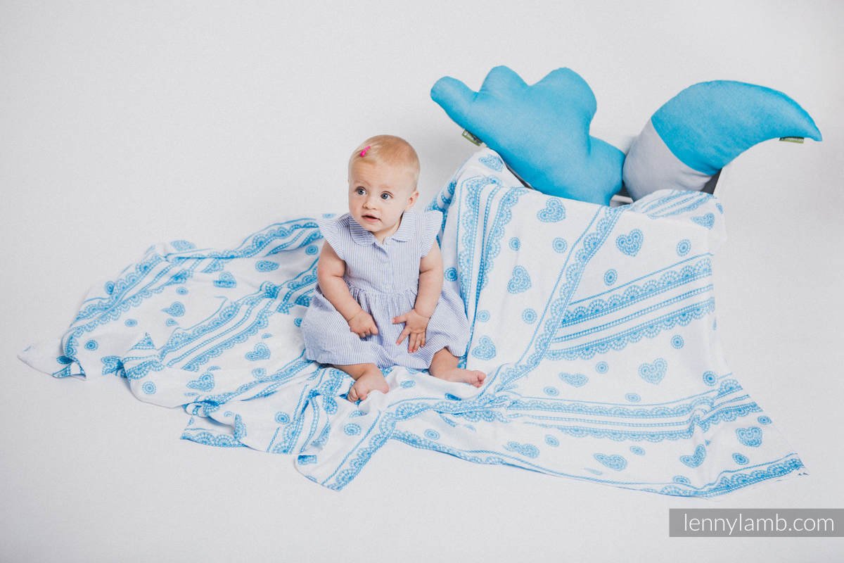 Lenny Lamb - Bambufilt - Ice Lace Turquoise & White