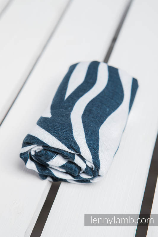 Lenny Lamb - Babyfilt - Zebra Navy Blue & White
