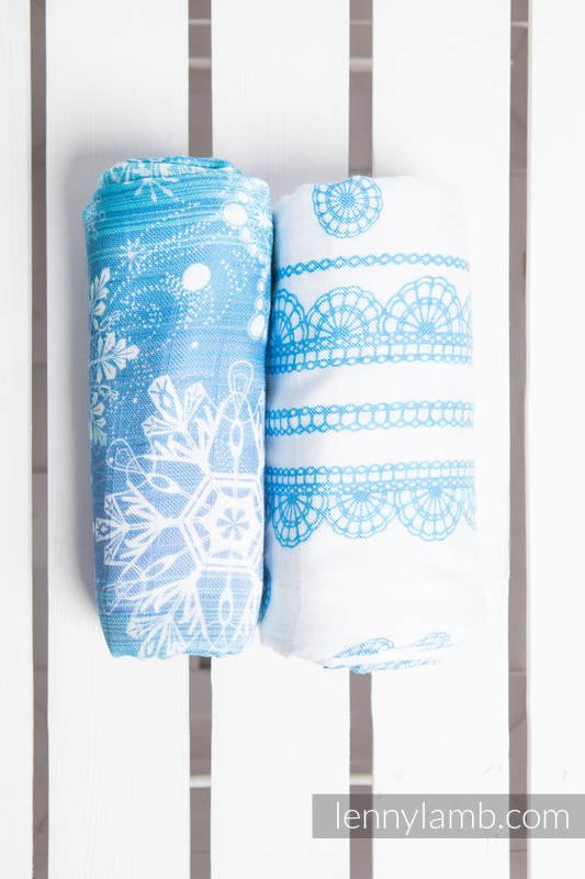 Lenny Lamb - Bambufilt 2-pack - Snow Queen & Iced Lace Turquoise