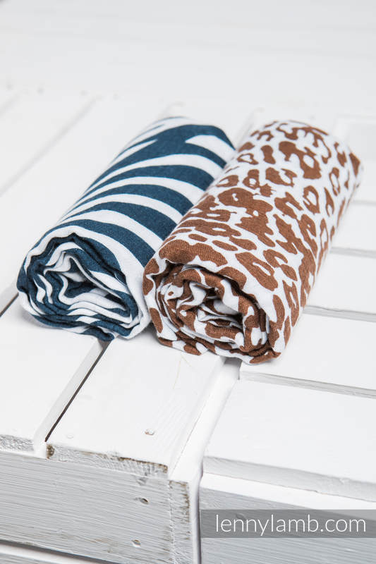 Lenny Lamb - Bambufilt 2-pack - Zebra & Cheetah