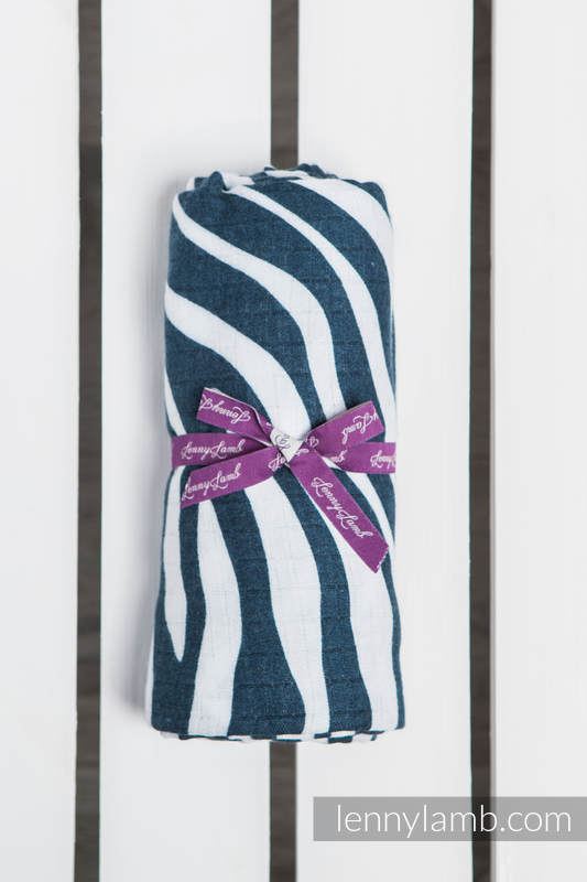 Lenny Lamb - Bambufilt - Zebra Navy Blue & White