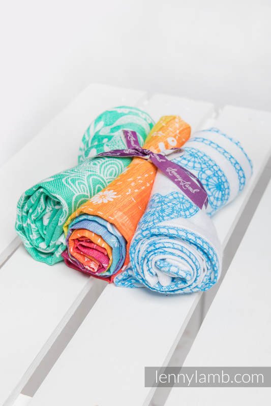 Lenny Lamb - Babyfilt set - Dragonfly Rainbow, Under The Leaves, Iced Lace