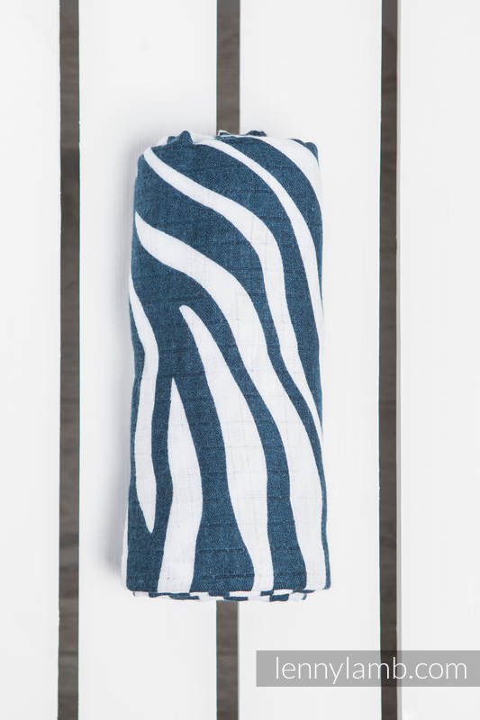 Lenny Lamb - Bambufilt - Zebra Navy Blue & White