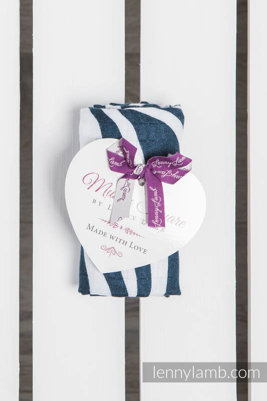 Lenny Lamb - Babyfilt - Zebra Navy Blue & White