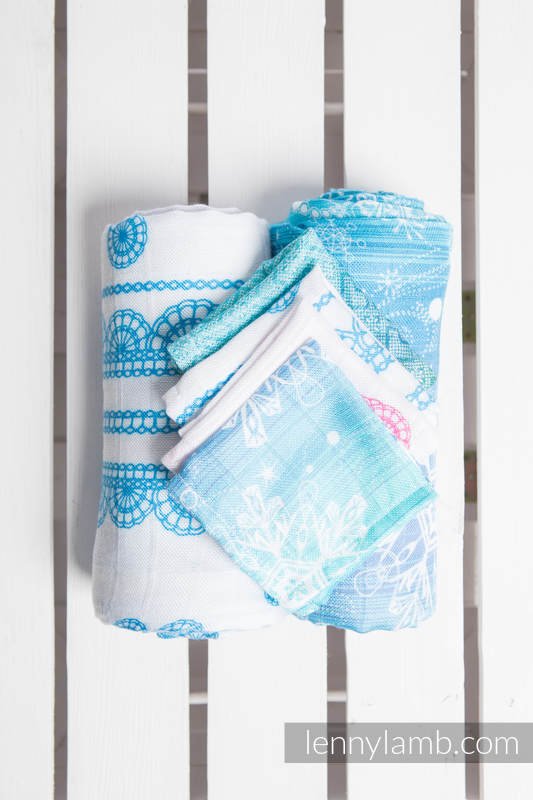 Lenny Lamb - Bambufilt 2-pack - Snow Queen & Iced Lace Turquoise