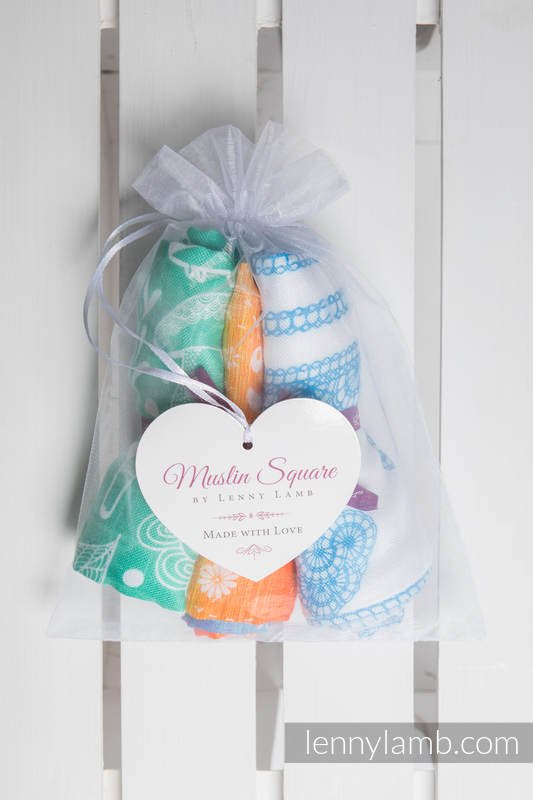 Lenny Lamb - Babyfilt set - Dragonfly Rainbow, Under The Leaves, Iced Lace