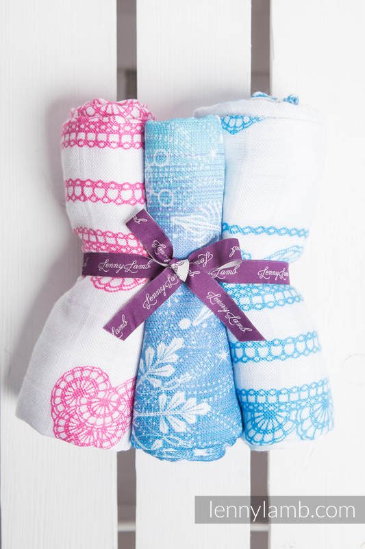 Lenny Lamb - Babyfilt set - Snow Queen & Iced Lace Pink