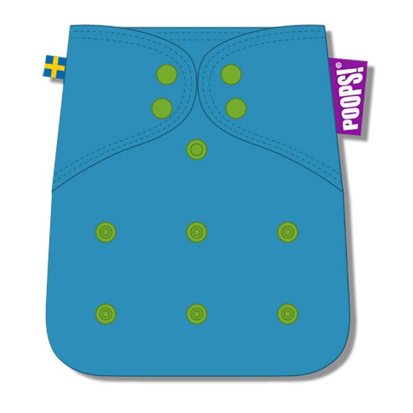 POOPS! All-in-One Tygblöja Turkos