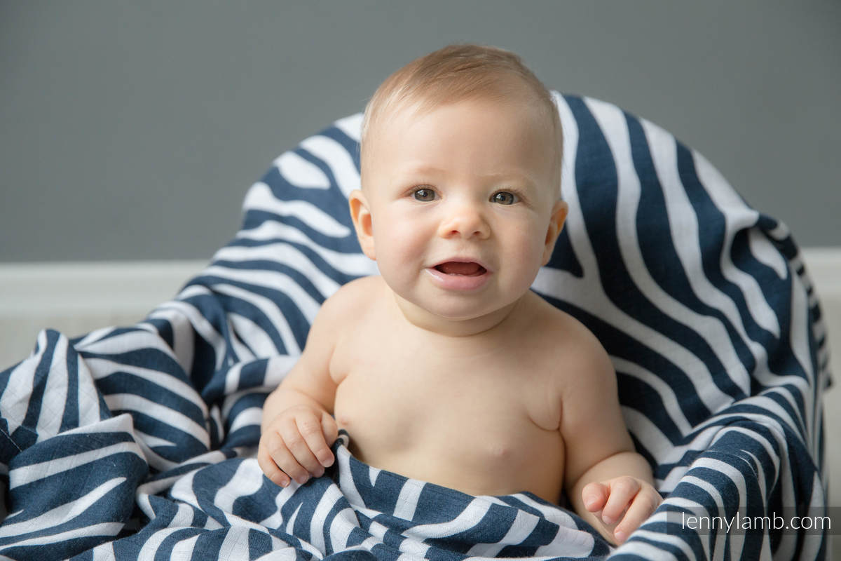 Lenny Lamb - Bambufilt - Zebra Navy Blue & White