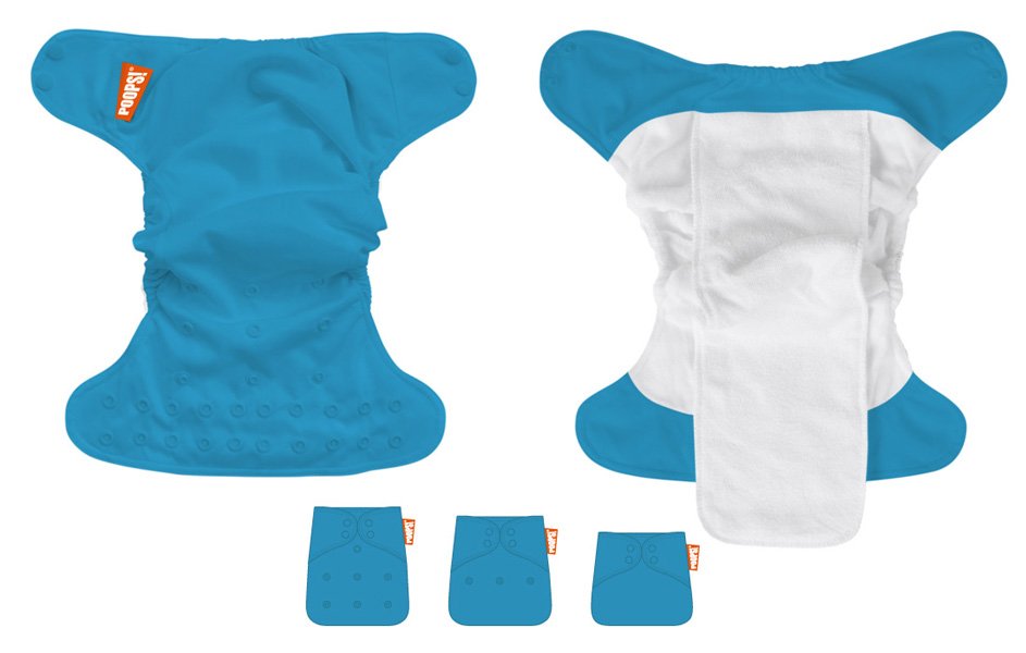 POOPS! All-in-One Tygblöja Turkos