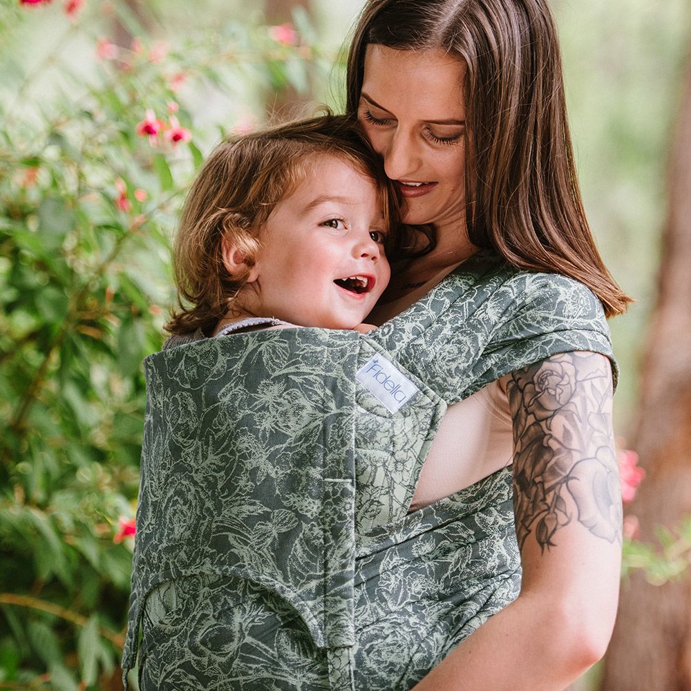 Toddler Size: Fidella FlyTai – Wild Rose Mossy Green