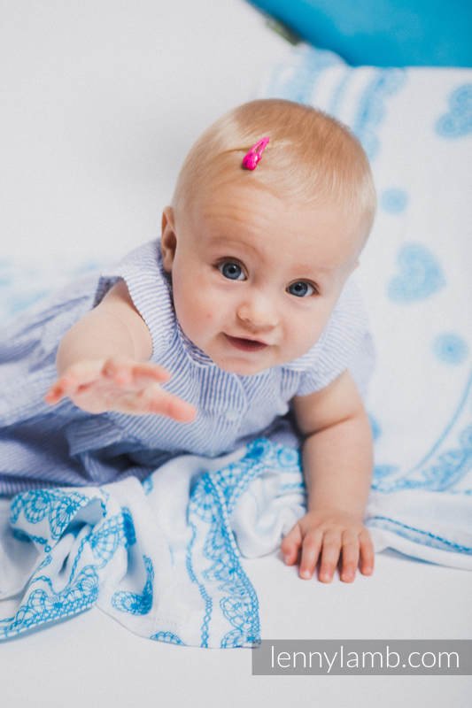 Lenny Lamb - Bambufilt - Ice Lace Turquoise & White