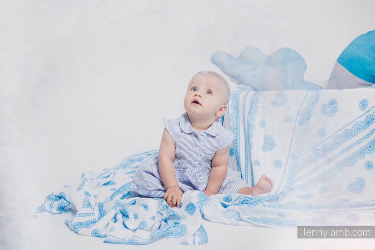 Lenny Lamb - Bambufilt - Ice Lace Turquoise & White