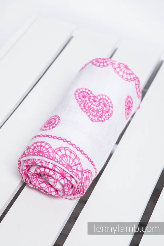 Lenny Lamb - Bambufilt - Ice Lace Pink & White