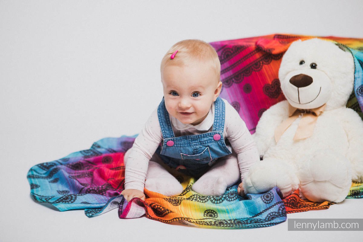 Lenny Lamb - Babyfilt - Rainbow Lace Dark