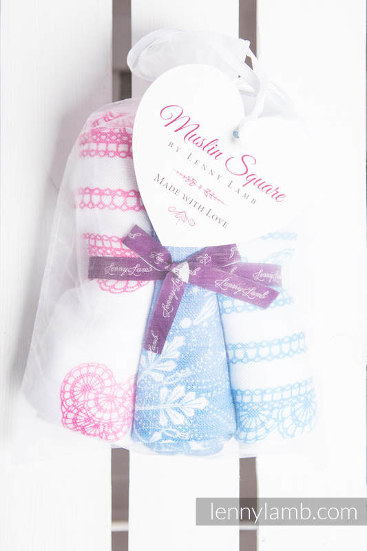 Lenny Lamb - Babyfilt set - Snow Queen & Iced Lace Pink